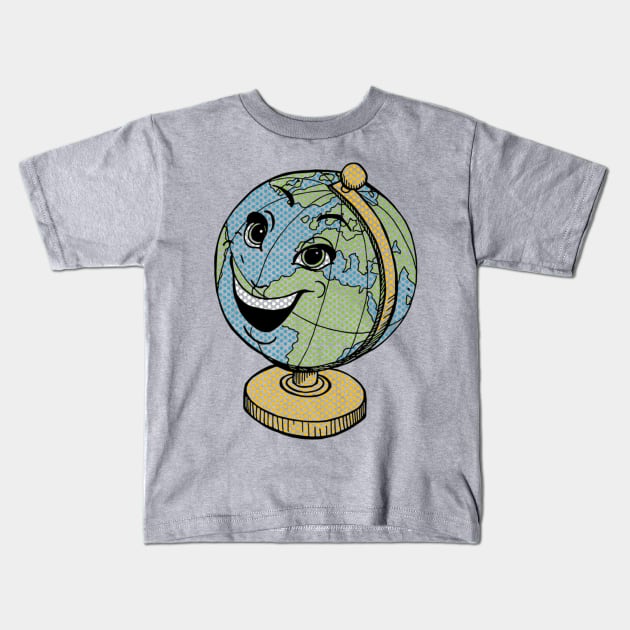 Happy Earth Kids T-Shirt by artfulfreddy